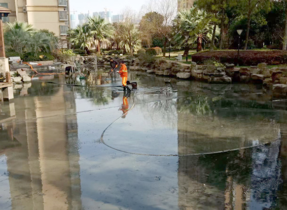 源城景观池淤泥清理